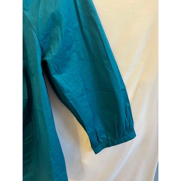 Pre-Loved  J.Crew Teal Square Neck Blouse (Size M) - Picture 4 of 5